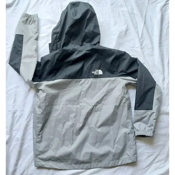 The North Face Antora Dryvent Waterproof Hooded Jacket Gray Black Boys Large 12 - Picture 6 of 7